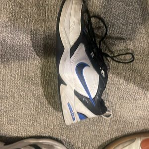 Nike Air Monarch IV Black White Royal Blue Size 13